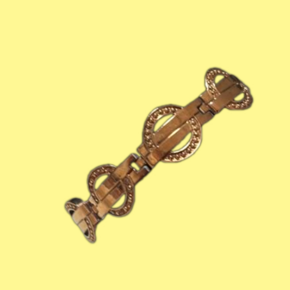 Copper Tone Studded Circle and - Picture 1 of 9